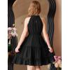 Arshiner Girls Halter Neck Sleeveless Dress Casual Flowy Smocked Cute Summer Dress(Black)