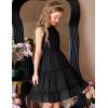 Arshiner Girls Halter Neck Sleeveless Dress Casual Flowy Smocked Cute Summer Dress(Black)