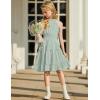 Arshiner Girls Halter Neck Sleeveless Dress Casual Flowy Smocked Cute Summer Dress(Light Green)
