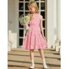 Arshiner Girls Halter Neck Sleeveless Dress Casual Flowy Smocked Cute Summer Dress(Light Pink)