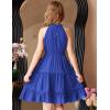 Arshiner Girls Halter Neck Sleeveless Dress Casual Flowy Smocked Cute Summer Dress(Royal Blue)