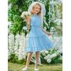 Arshiner Girls Halter Neck Sleeveless Dress Casual Flowy Smocked Cute Summer Dress(Sky Blue)