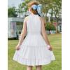 Arshiner Girls Halter Neck Sleeveless Dress Casual Flowy Smocked Cute Summer Dress(White)