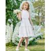 Arshiner Girls Halter Neck Sleeveless Dress Casual Flowy Smocked Cute Summer Dress(White)