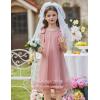 Arshiner Toddler Girl Tulle Dress Baby Girl Tutu Birthday Party Princess Dresses Tiered High Low Summer Sundress for 2-8Y(Dusty Pink)
