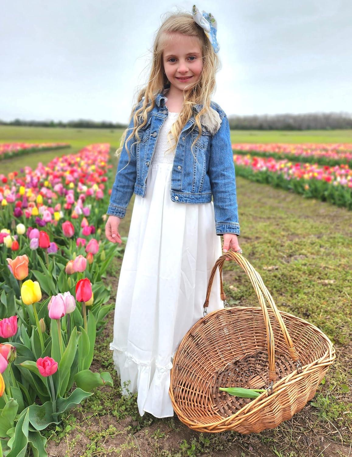 image:imageArshiner Girls Summer Dress Boho Beach Casual Smocked Maxi DressesWhite