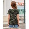 Arshiner Girls Unicorn Shirts Short Sleeve Flip Sequin T-Shirt Tops(Camo)