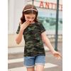 Arshiner Girls Unicorn Shirts Short Sleeve Flip Sequin T-Shirt Tops(Camo)