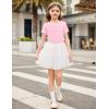 Arshiner Girls Unicorn Shirts Short Sleeve Flip Sequin T-Shirt Tops(Cute Pink)