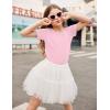 Arshiner Girls Unicorn Shirts Short Sleeve Flip Sequin T-Shirt Tops(Cute Pink)