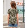 Arshiner Girls Unicorn Shirts Short Sleeve Flip Sequin T-Shirt Tops(Leopard)