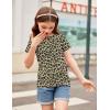 Arshiner Girls Unicorn Shirts Short Sleeve Flip Sequin T-Shirt Tops(Leopard)