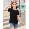 Arshiner Girls Unicorn Shirts Short Sleeve Flip Sequin T-Shirt Tops(Pure Black)