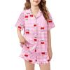 Pink Plaid Cherry