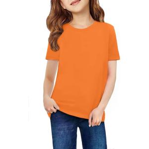 Arshiner Girls Unicorn Shirts Short Sleeve Flip Sequin T-Shirt Tops(Orange)