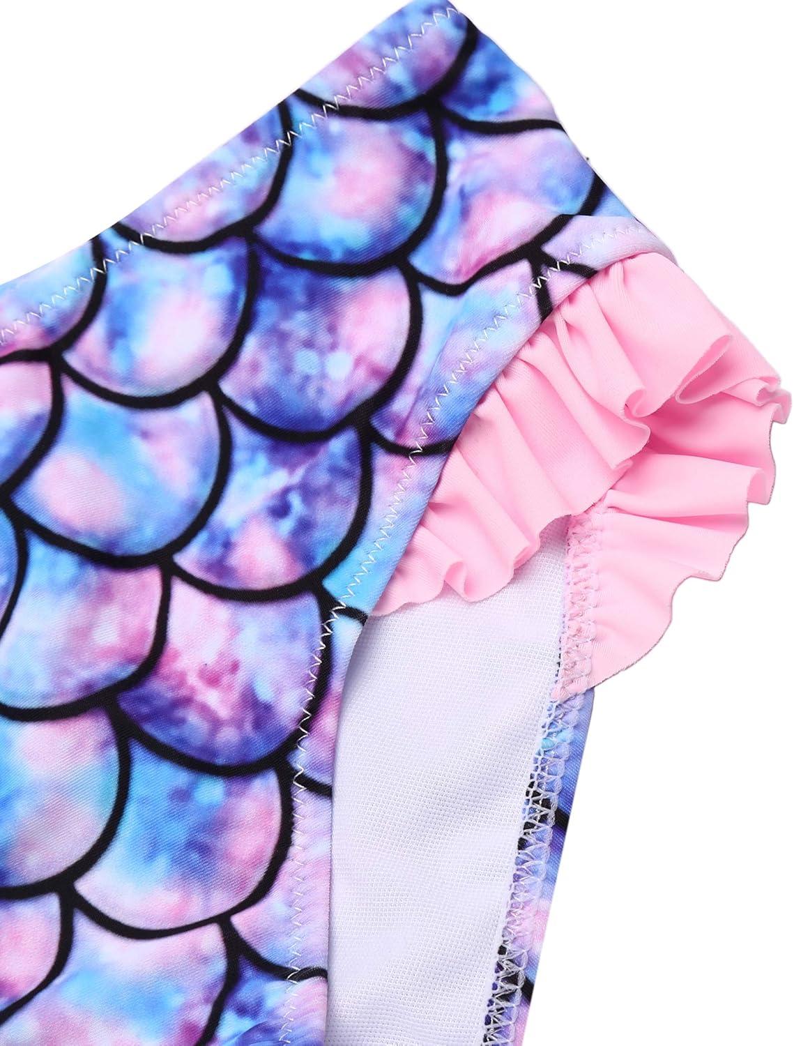 image:imageArshiner Girls Two Piece Swimsuit Ruffles Flounce Printed Bikini Set Swimwear Girl Bathing Suits with Chest PadPattern 5