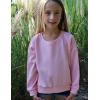 Arshiner Girls Crewneck Sweatshirt Long Sleeve Pullover Tops Drop Shoulder Sweatshirts Side Split(Dark Pink)