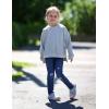 Arshiner Girls Crewneck Sweatshirt Long Sleeve Pullover Tops Drop Shoulder Sweatshirts Side Split(Grey)