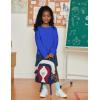 Arshiner Girls Crewneck Sweatshirt Long Sleeve Pullover Tops Drop Shoulder Sweatshirts Side Split(Royal Blue)