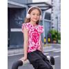 Arshiner Girls Shirt – Short-Sleeve Twist Front T-Shirt for Girls with Cute Flying Sleeves – Summer Blouse Tunic Tee Tops(Tie Dye Heart)