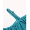 Arshiner Girls Two Piece Swimsuit Ruffles Flounce Printed Bikini Set Swimwear Girl Bathing Suits with Chest Pad(Blue Green)