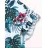 Arshiner Girls Two Piece Swimsuit Ruffles Flounce Printed Bikini Set Swimwear Girl Bathing Suits with Chest Pad(Blue Green)