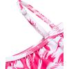 Arshiner Girls Two Piece Swimsuit Ruffles Flounce Printed Bikini Set Swimwear Girl Bathing Suits with Chest Pad(Deep Pink – Tree)