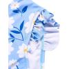 Arshiner Girls Two Piece Swimsuit Ruffles Flounce Printed Bikini Set Swimwear Girl Bathing Suits with Chest Pad(Light Blue – Flower)