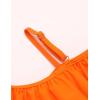 Arshiner Girls Two Piece Swimsuit Ruffles Flounce Printed Bikini Set Swimwear Girl Bathing Suits with Chest Pad(Orange)