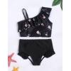 Arshiner Girls Two Piece Swimsuit Ruffles Flounce Printed Bikini Set Swimwear Girl Bathing Suits with Chest Pad(Pattern 19)