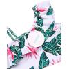 Arshiner Girls Two Piece Swimsuit Ruffles Flounce Printed Bikini Set Swimwear Girl Bathing Suits with Chest Pad(Pattern 2)