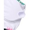 Arshiner Girls Two Piece Swimsuit Ruffles Flounce Printed Bikini Set Swimwear Girl Bathing Suits with Chest Pad(Pattern 2)