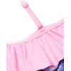 Arshiner Girls Two Piece Swimsuit Ruffles Flounce Printed Bikini Set Swimwear Girl Bathing Suits with Chest Pad(Pattern 5)