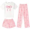 Pink Bow Plaid