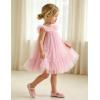Arshiner Toddler Tulle Dress for Girls Layered Tutu Ruffle Dresses Swing Twirly Fairy Summer Birthday Party Wedding Sundress(Light Pink)