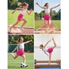 Arshiner Girls Athletic Shorts Crossover High Waisted 2 in 1 Running Shorts with Pockets for Kids Sports Volleyball Soccer(Hot Pink)