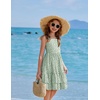Arshiner Girls Cami Summer Dress Boho Sleeveless Casual Sundress with Pockets for 4-12 Y(Sage Floral)