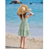 Arshiner Girls Cami Summer Dress Boho Sleeveless Casual Sundress with Pockets for 4-12 Y(Sage Floral)