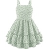 Arshiner Girls Cami Summer Dress Boho Sleeveless Casual Sundress with Pockets for 4-12 Y(Sage Floral)