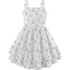 Arshiner Girls Cami Summer Dress Boho Sleeveless Casual Sundress with Pockets for 4-12 Y(White Floral)