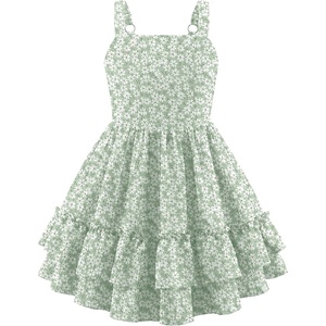 Arshiner Girls Cami Summer Dress Boho Sleeveless Casual Sundress with Pockets for 4-12 Y(Sage Floral)