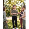 Arshiner Girls Oversized T Shirts with Pocket Short Sleeve Basic Crewneck Summer Casual Loose Tops Clothes 5-14 Years(Leopard Print)