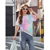 Arshiner Girls Oversized T Shirts with Pocket Short Sleeve Basic Crewneck Summer Casual Loose Tops Clothes 5-14 Years(Tie Dye-a)