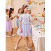 Arshiner Girls Oversized T Shirts with Pocket Short Sleeve Basic Crewneck Summer Casual Loose Tops Clothes 5-14 Years(Tie Dye-b)